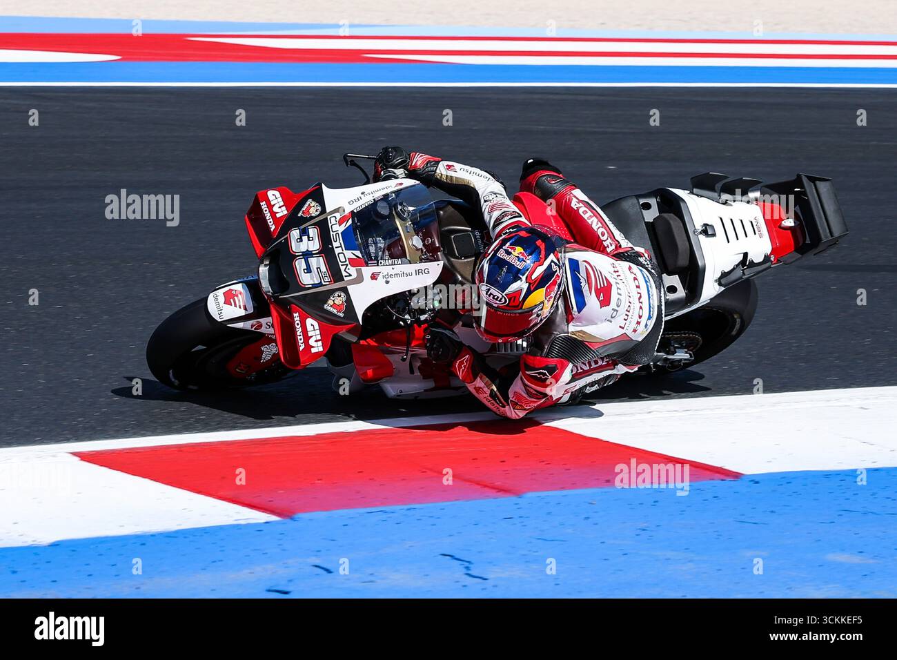 Somkit Chantra aus Thailand und LRC Honda, die während des MotoGP GP16 Red Bull Grand Prix von San Marino und der Rimini Riviera - Free Training auf dem Misano World Circuit Marco Simoncelli zu sehen waren Stockfoto