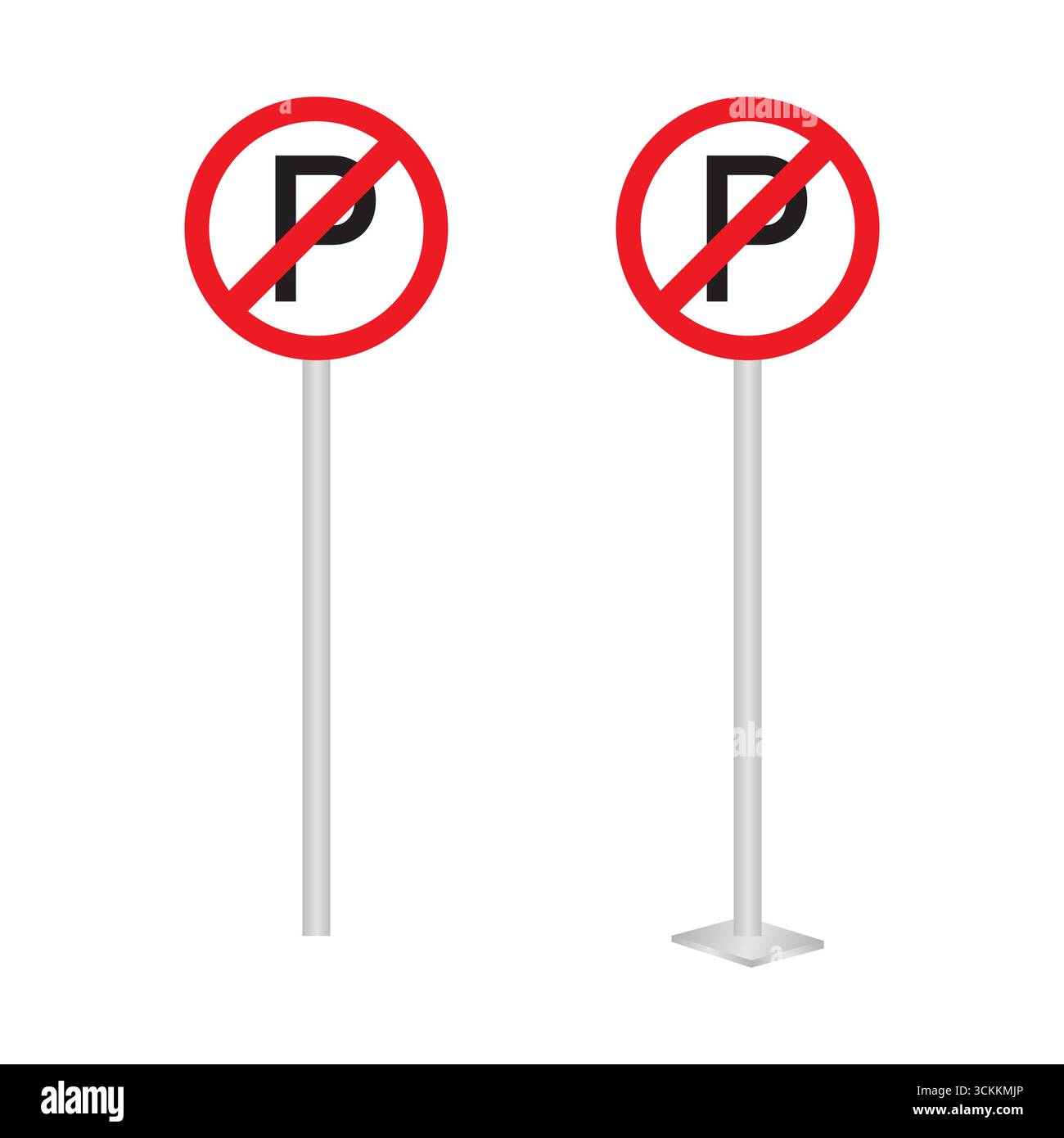 Kein Parkschild. Vektorabbildung. Stock Vektor