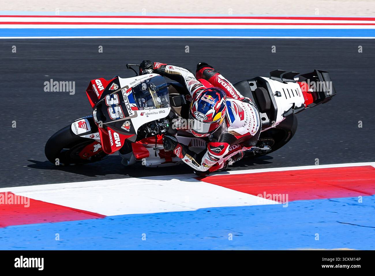 Misano Adriatico, Italien. September 2025. Somkit Chantra aus Thailand und LRC Honda während des MotoGP GP16 Red Bull Grand Prix von San Marino und der Rimini Riviera - Free Training auf Misano World Circuit Marco Simoncelli Credit: dpa/Alamy Live News Stockfoto