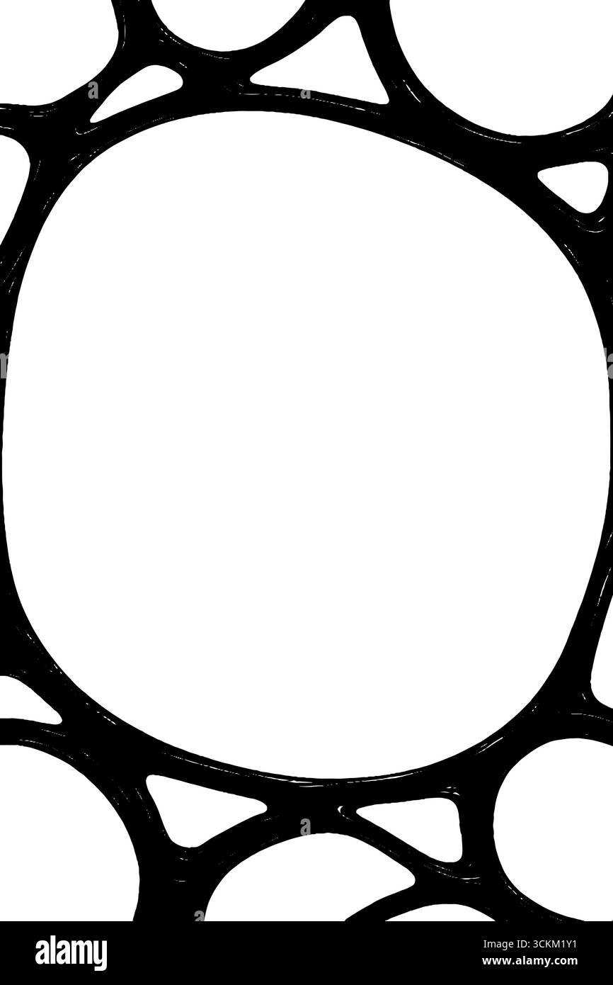 Abstrakter Rahmen biologischer Zellsegmente für das wissenschaftliche und pädagogische Design. Stock Vektor