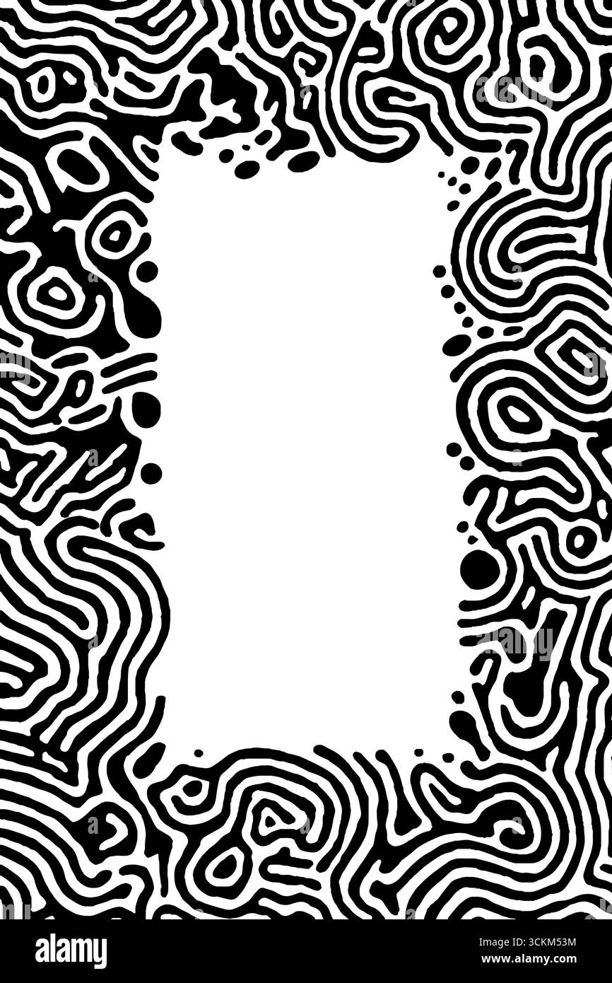 Abstrakte biologische Zellsegmente Rahmendesign für Hintergründe. Stock Vektor