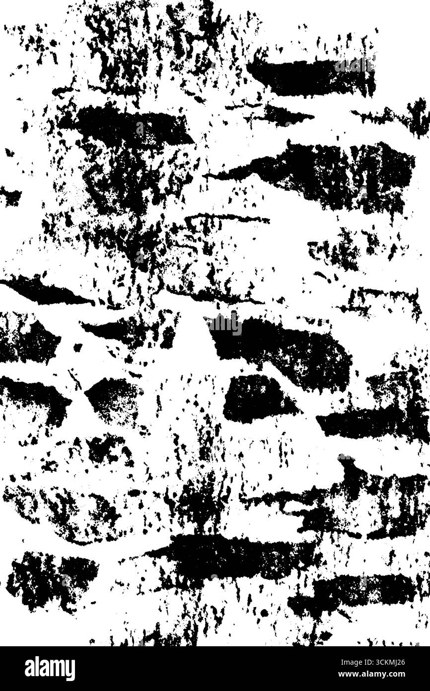 Grungy schwarz-weiß abgebrochene Betonstruktur für künstlerische Überlagerungen und Designprojekte. Stock Vektor