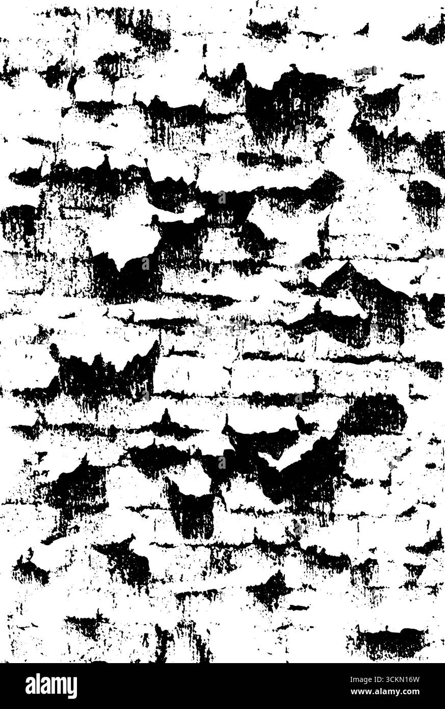 Einfarbige, gerissene Wandstruktur für deprimiertes Design und Überlagerungseffekte. Stock Vektor