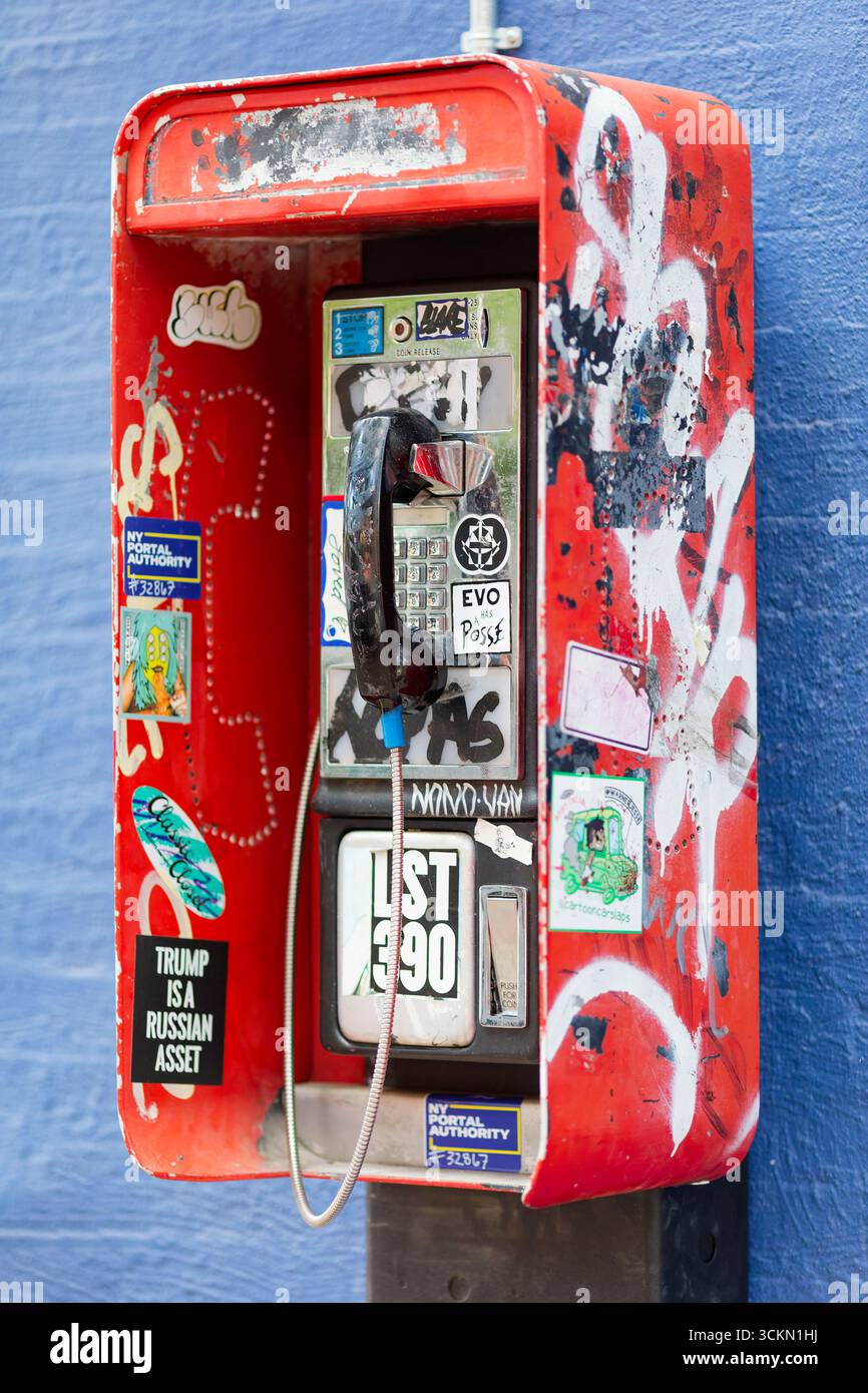 NYC Pay Phone Stockfoto