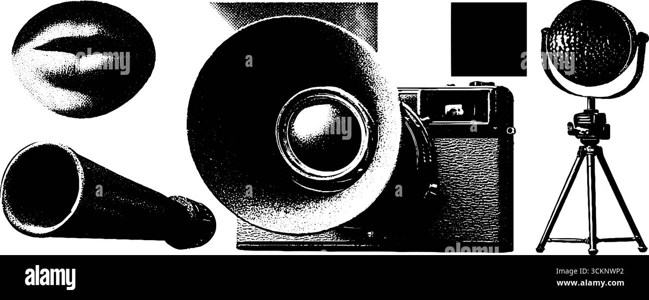 Annetdebar minimalistische Gravur mit Stippling und Halbtontextur 883bb37a-896c-4bf9-b73e-1e90d91d3504 3 getastet Stock Vektor