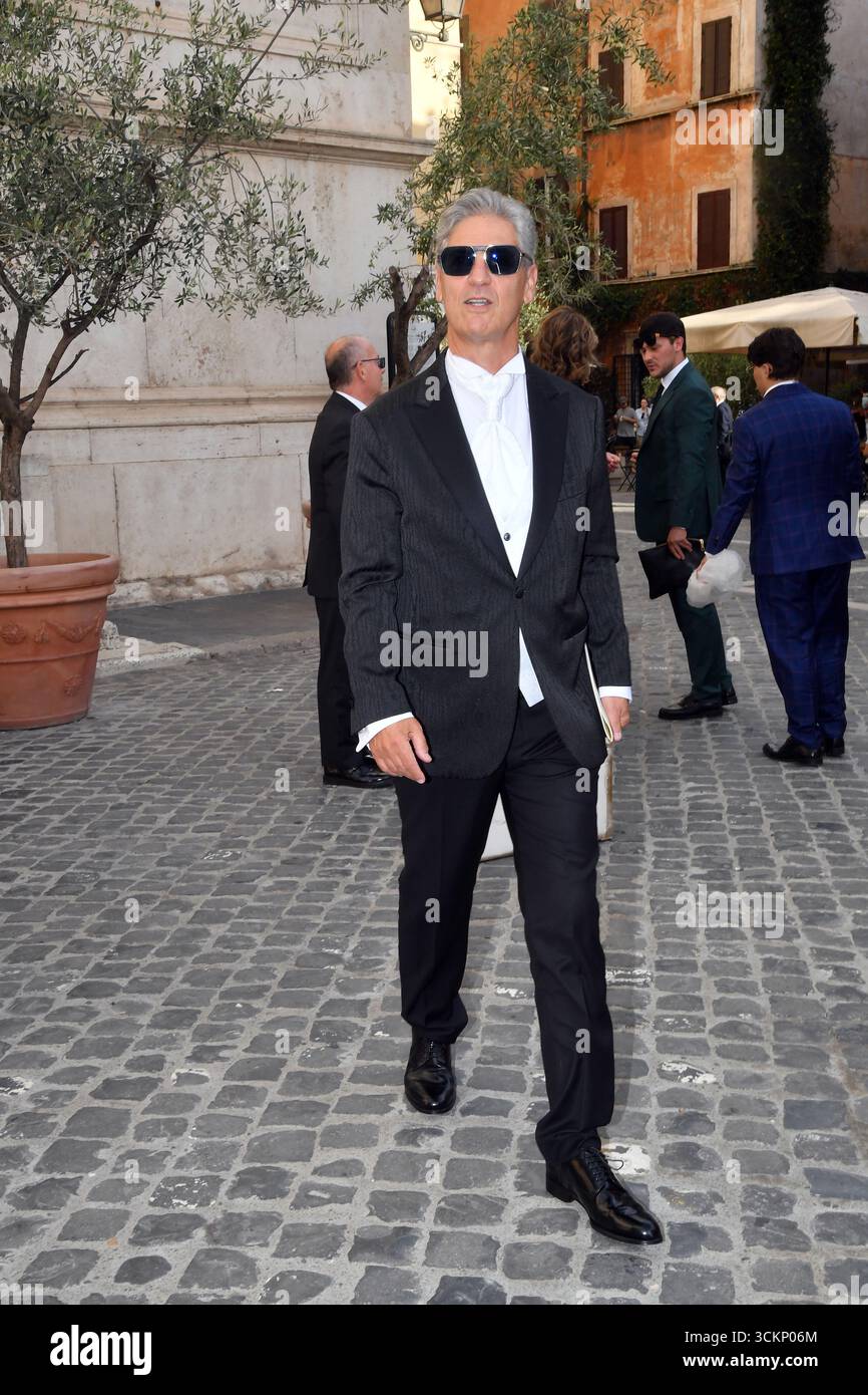 Rom, Italien. September 2025. Rom, Kirche San Salvatore in Lauro Hochzeit von Alma Manera mit Paolo Petrecca, auf dem Foto: Paolo Petrecca Credit: Unabhängige Fotoagentur/Alamy Live News Stockfoto