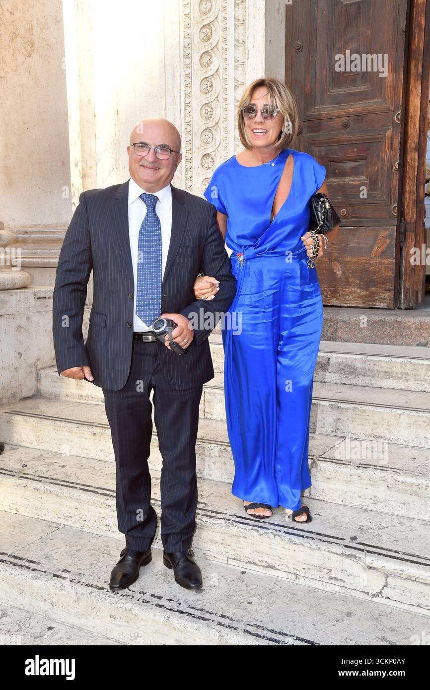 Rom, Italien. September 2025. Rom, Kirche San Salvatore in Lauro Hochzeit von Alma Manera mit Paolo Petrecca, auf dem Foto: Pellegrino Liuzzi Credit: Independent Photo Agency/Alamy Live News Stockfoto