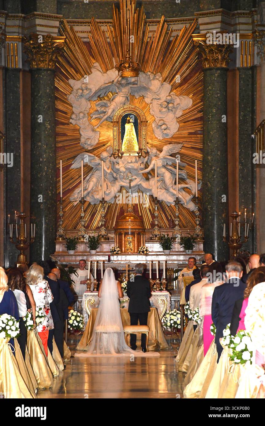 Rom, Italien. September 2025. Rom, Kirche San Salvatore in Lauro Hochzeit von Alma Manera mit Paolo Petrecca, auf dem Foto: Kirche San Salvatore in Lauro Credit: Unabhängige Fotoagentur/Alamy Live News Stockfoto