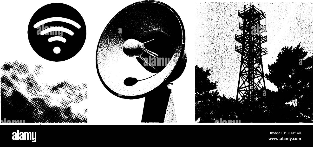 Annetdebar minimalistische Gravur mit Stippung und Halbtontextur 62deb9a3-15ad-4621-81DB-0b767dc06593 1 gezeichnet Stock Vektor