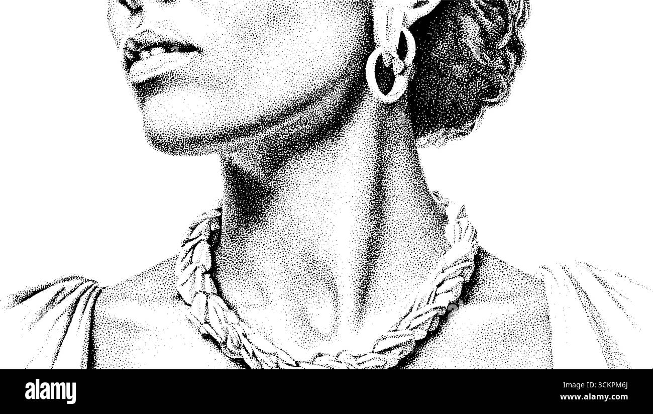 Modische Retro-Mode der 1960er Jahre mit Minikleid und Go Go-Stiefeln im geometrischen Design. Stock Vektor