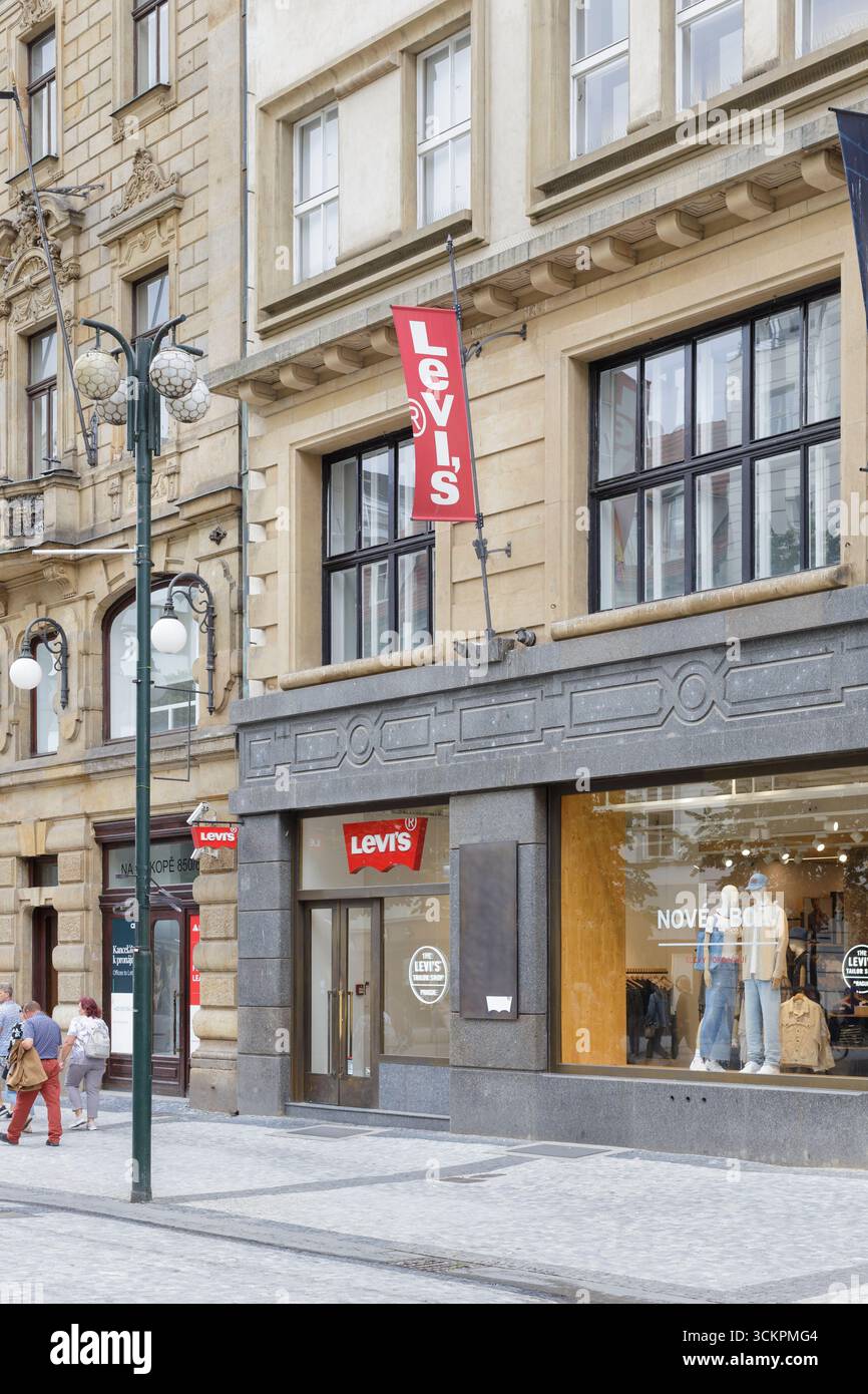 Levi's Ladenfront, Prag, Tschechische Republik Stockfoto