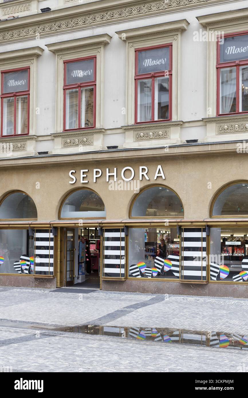 Sephora Ladenfront, Prag, Tschechische Republik Stockfoto