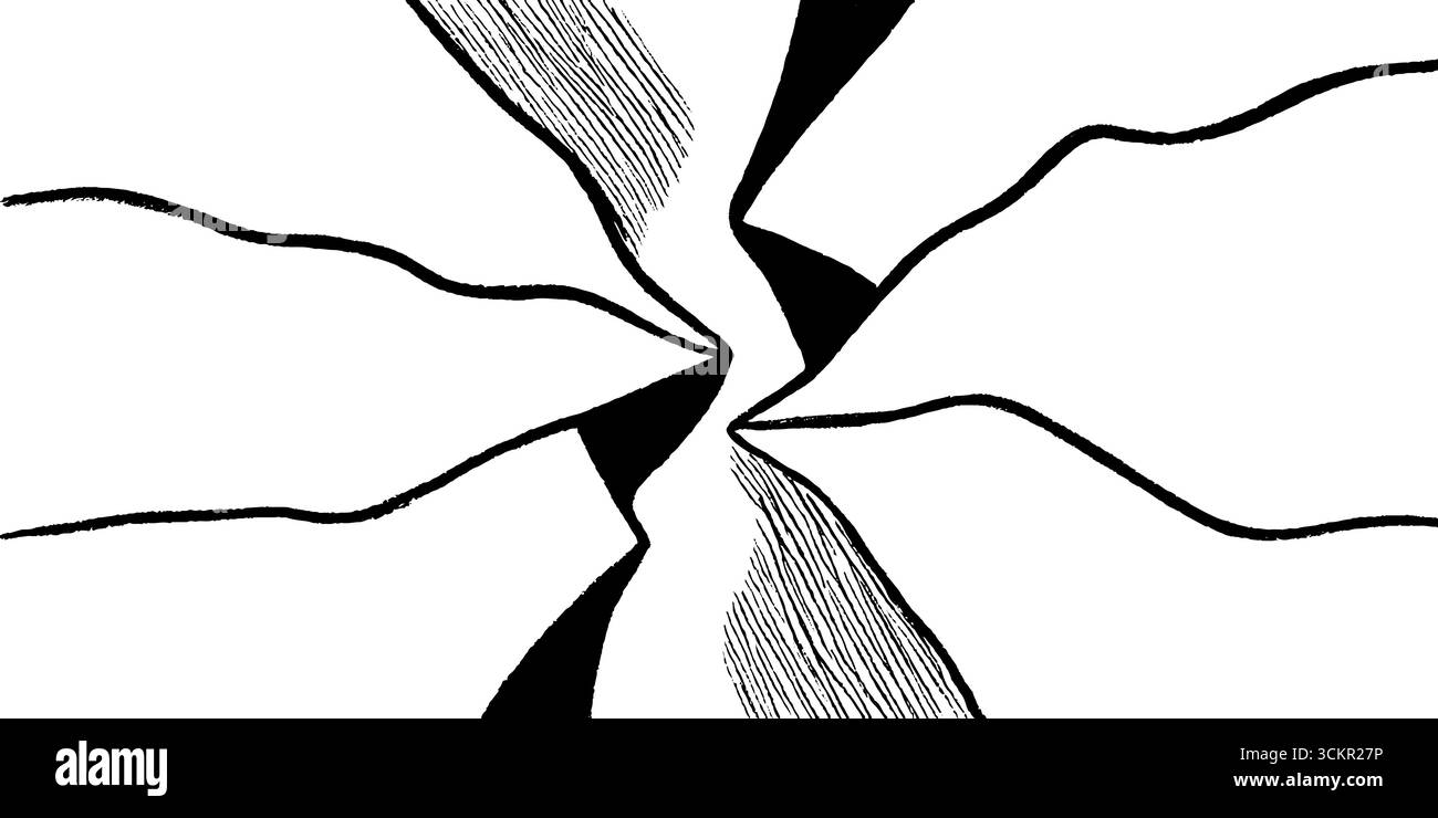 Abstrakte Stylenkunst-Illustration von Rissstein-Design. Stock Vektor