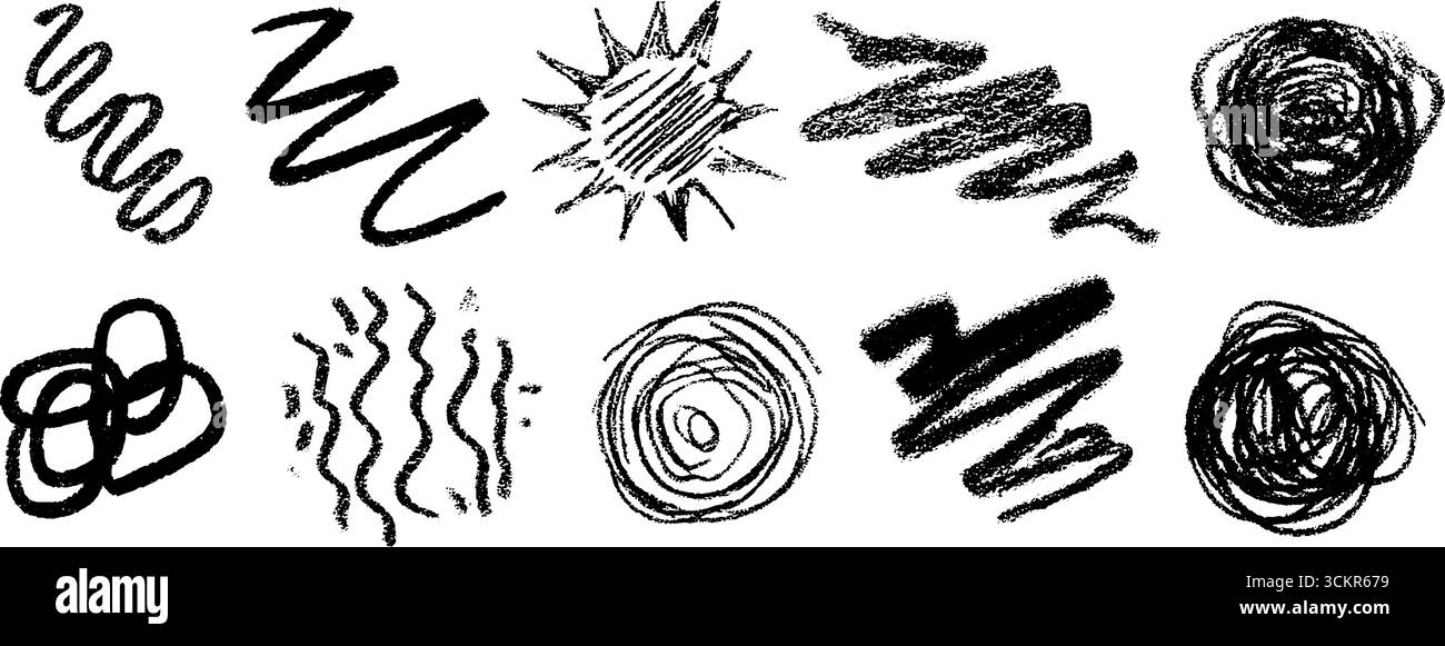 Kreative abstrakte Icons Kollektion für Design- und Kunstprojekte. Stock Vektor