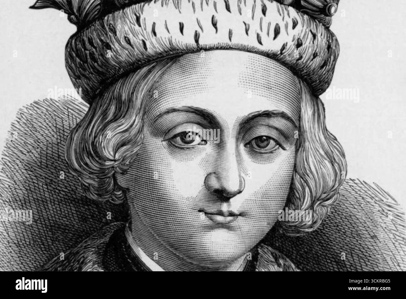 KÖNIG EDUARD V. (1470–1483) in einem 19. Jahrhundert, der sich locker auf eine Miniatur aus dem Jahr 1477 aus den Dictes and Sayings of the Philosophen stützte Stockfoto