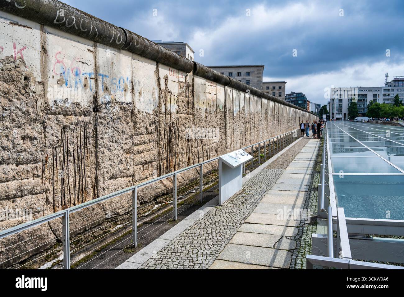 Berliner Mauerdenkmal in der Niederkirchnerstraße, Mitte, Berlin, Deutschland Stockfoto
