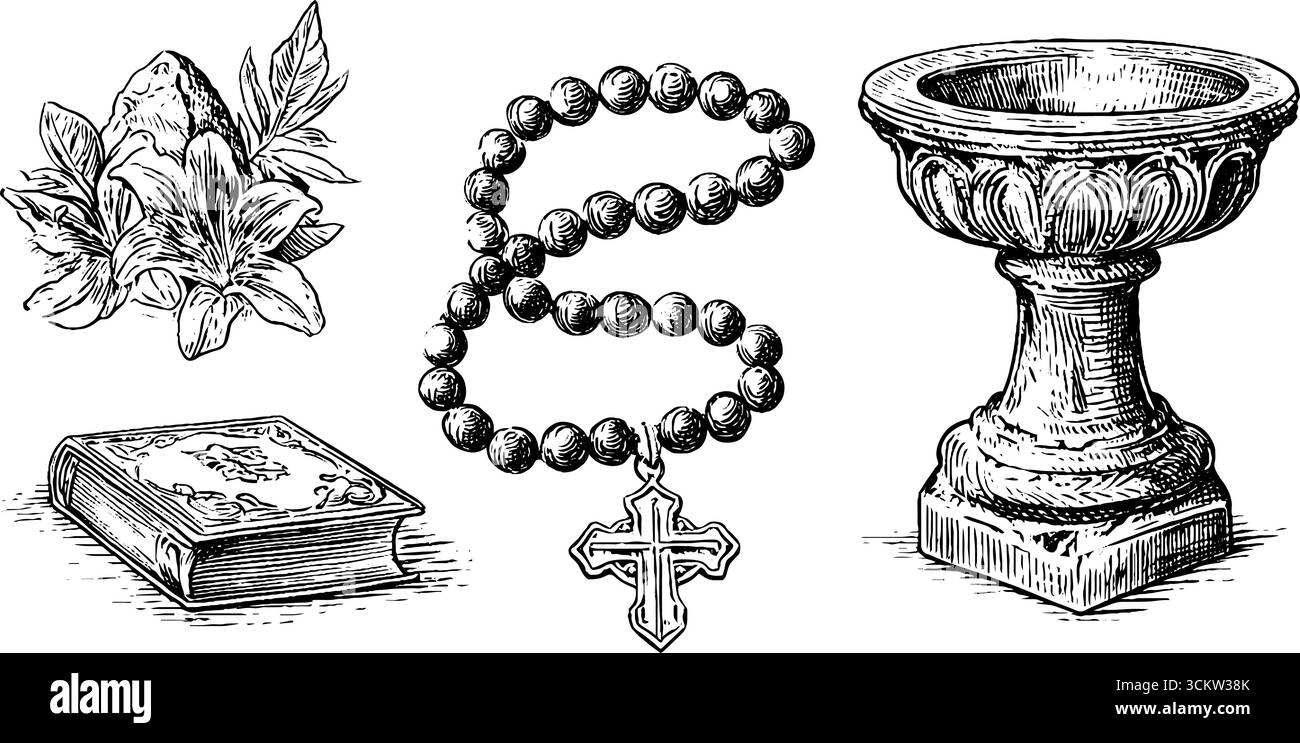 Byzantinisches Evangelium und sufi-Meditationselemente mit religiösen Symbolen für Design. Stock Vektor