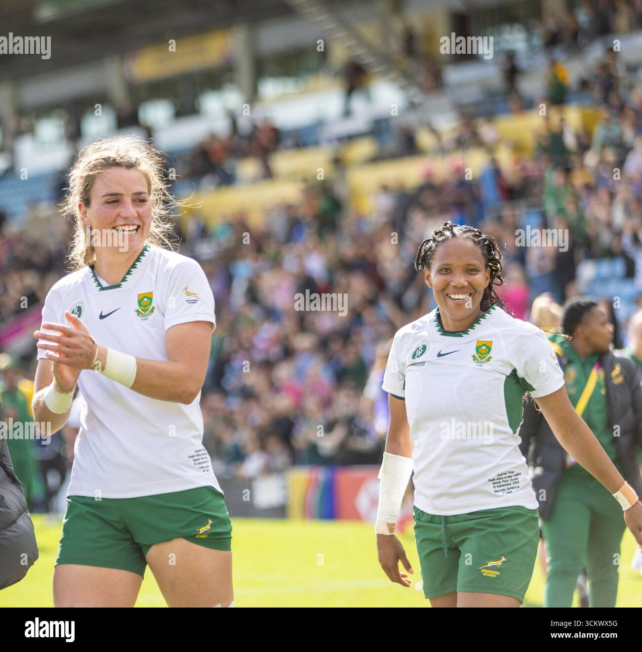 Neuseeland Frauen / Südafrika Frauen Frauen Rugby World Cup Viertelfinale Sandy Park Exeter Samstag13,September,2025Sandy Park,Copyright Martin Edwards/Alamy Live News alle Rechte vorbehalten. Bild durch internationale Urheberrechtsgesetze geschützt Stockfoto