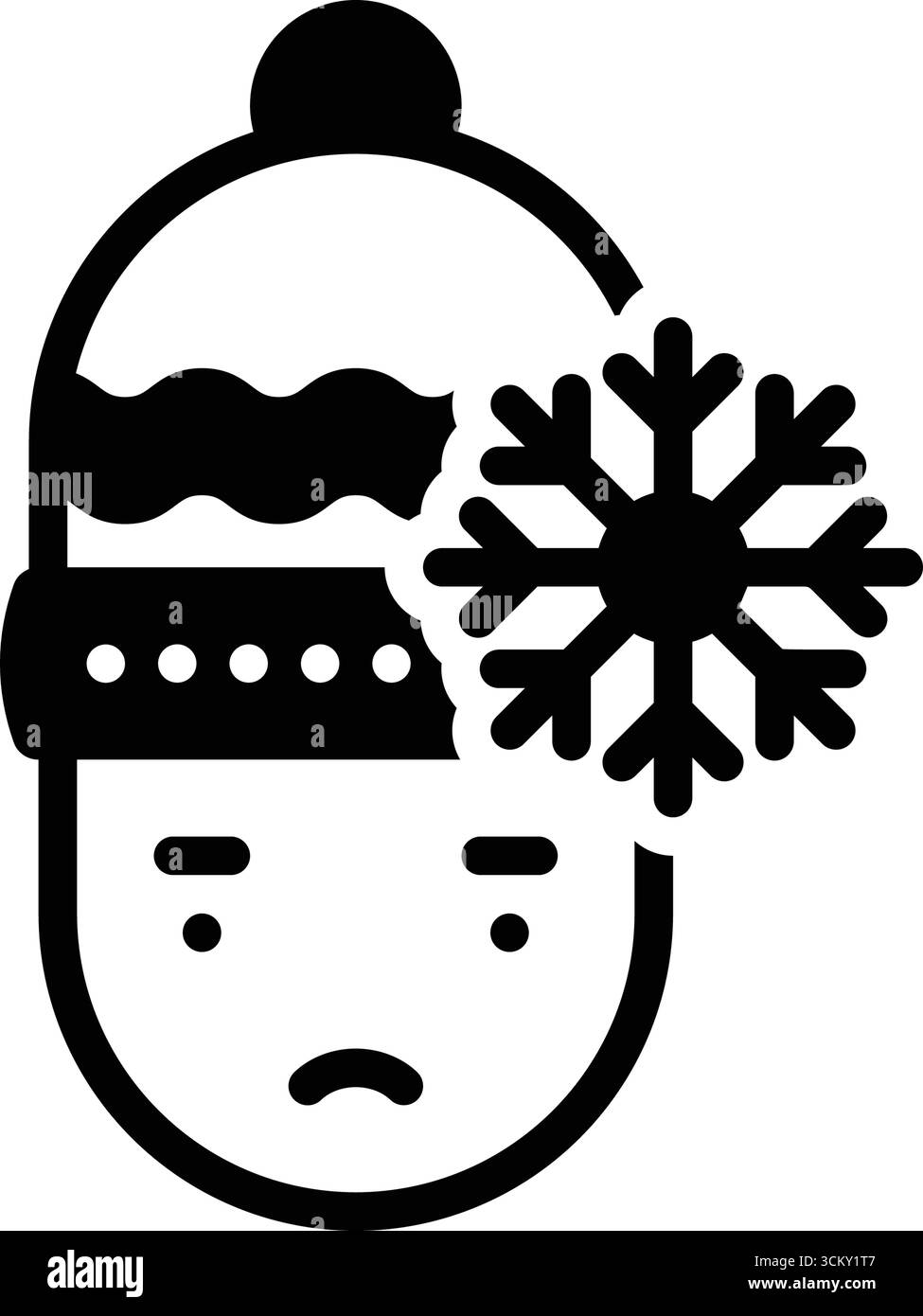 Symbol für kalt, Kappe Stock Vektor