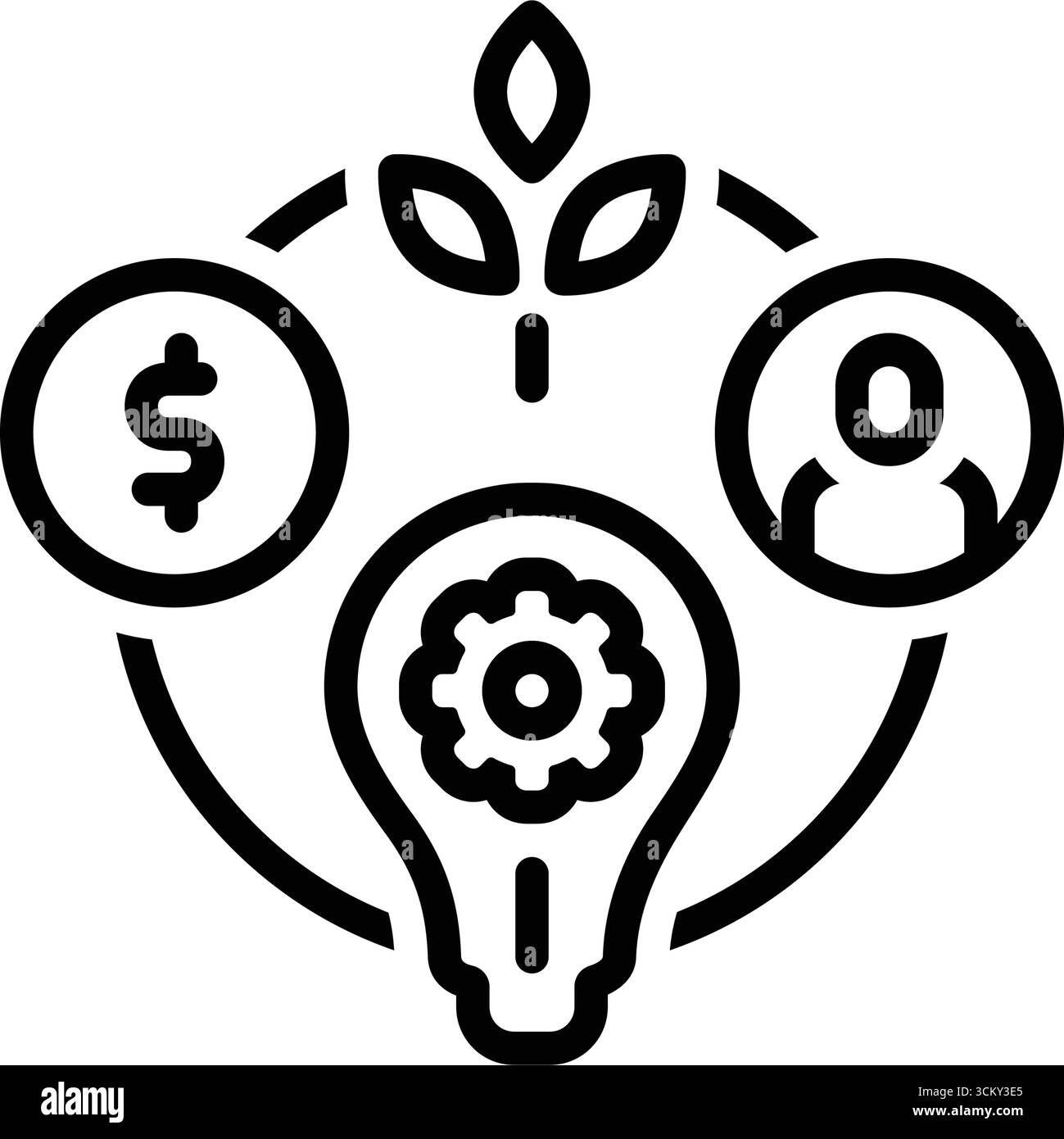 Symbol für Entrepreneurship Ecosystem, Entrepreneurship Stock Vektor