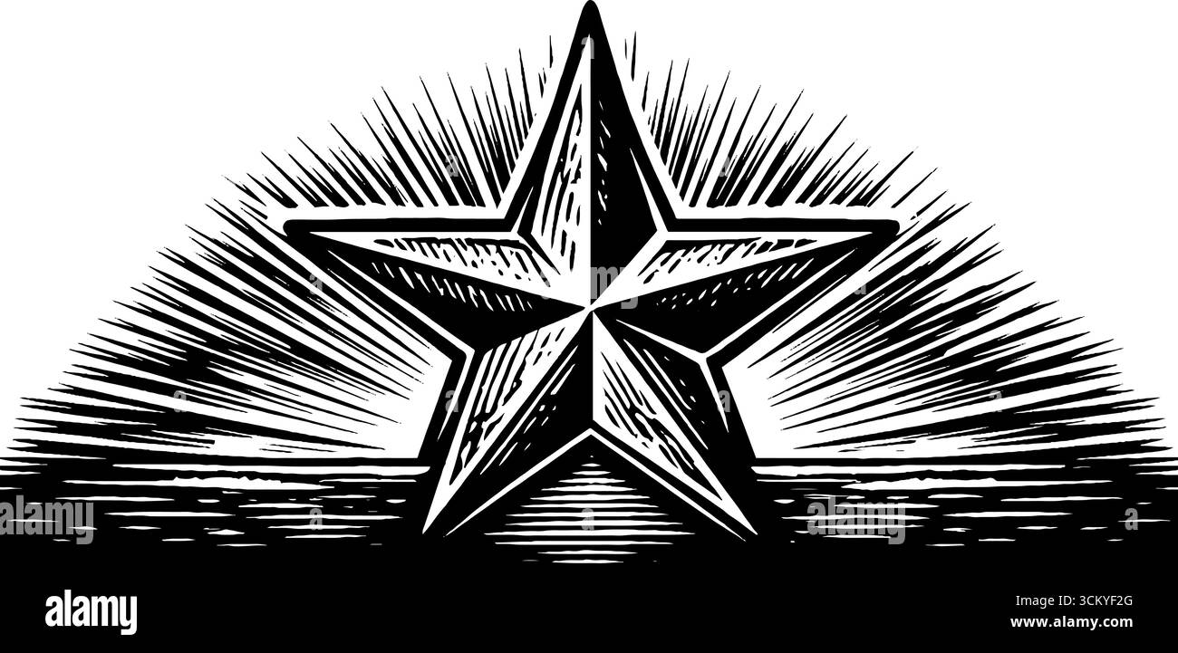 Kompliziertes Buntglasdesign mit Stern- und Bogenmustern für dekorative Kunst. Stock Vektor