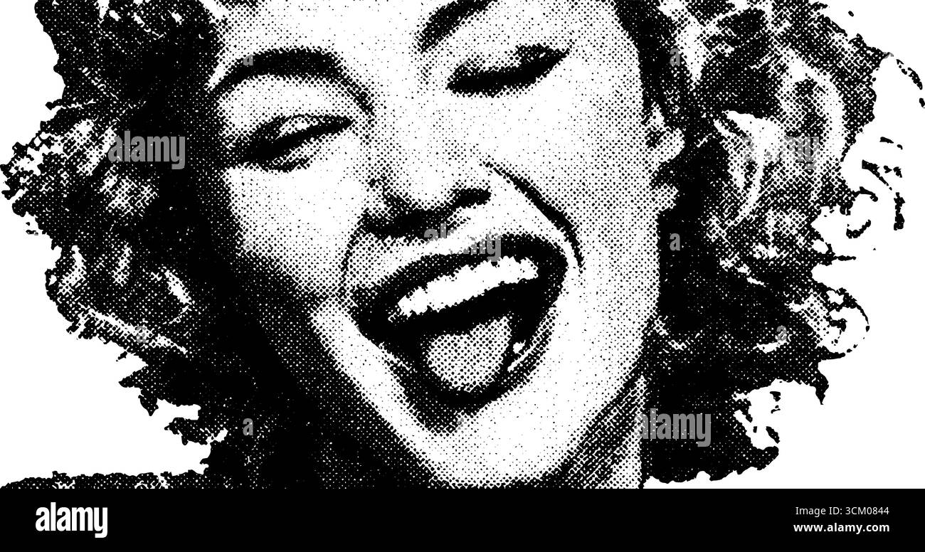 Vintage Punk-ironisches Zwinkern mit Rasterpunkten für Retro-Design. Stock Vektor