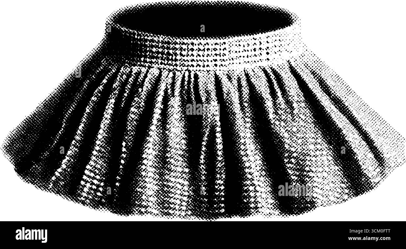 Vintage-Unterrock im Rastermaß für Retro-Design. Stock Vektor