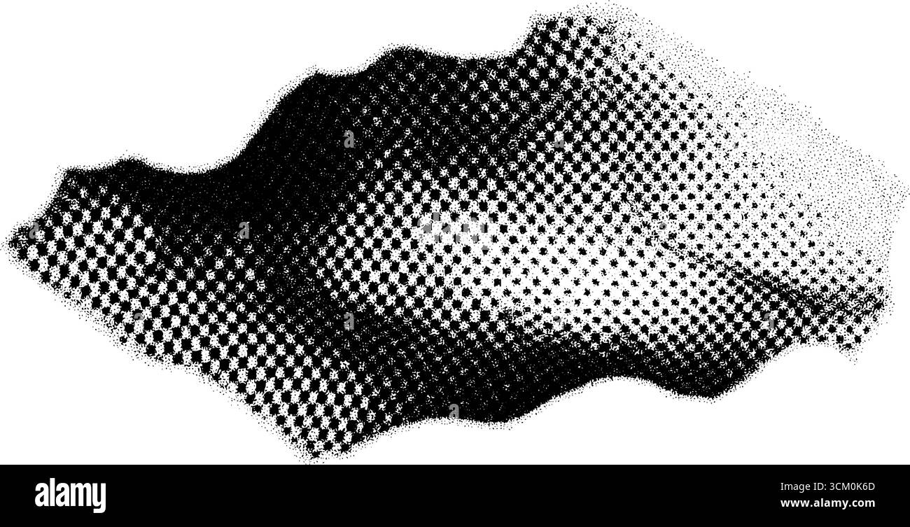 Vintage-Grunge-Wand mit Rasterpunkten für Retro-Design. Stock Vektor