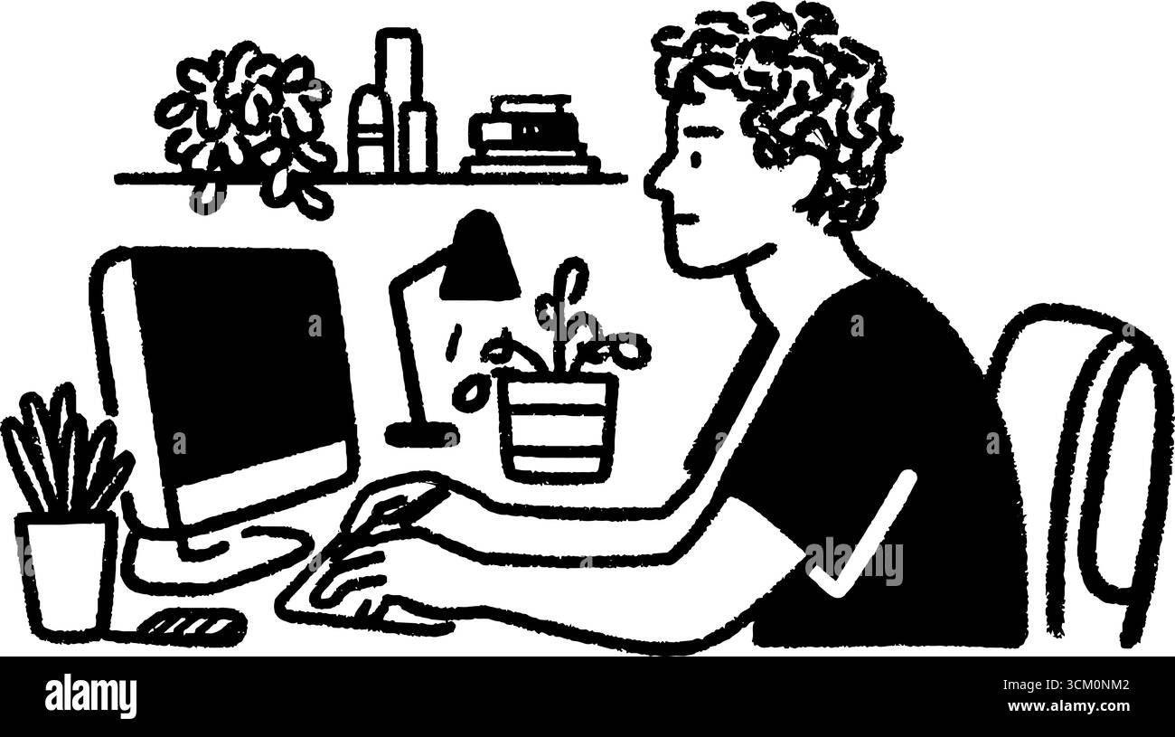 Content Creator nimmt Video auf: Kreativer Arbeitsbereich und Technologie. Stock Vektor