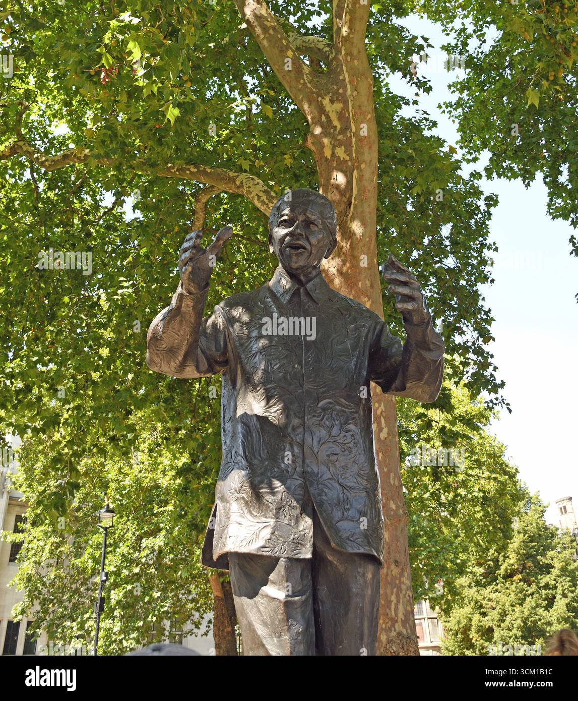 Statue von Nelson Mandela, Parliament Square, Westminster, City of Westminster, London, Vereinigtes Königreich Stockfoto