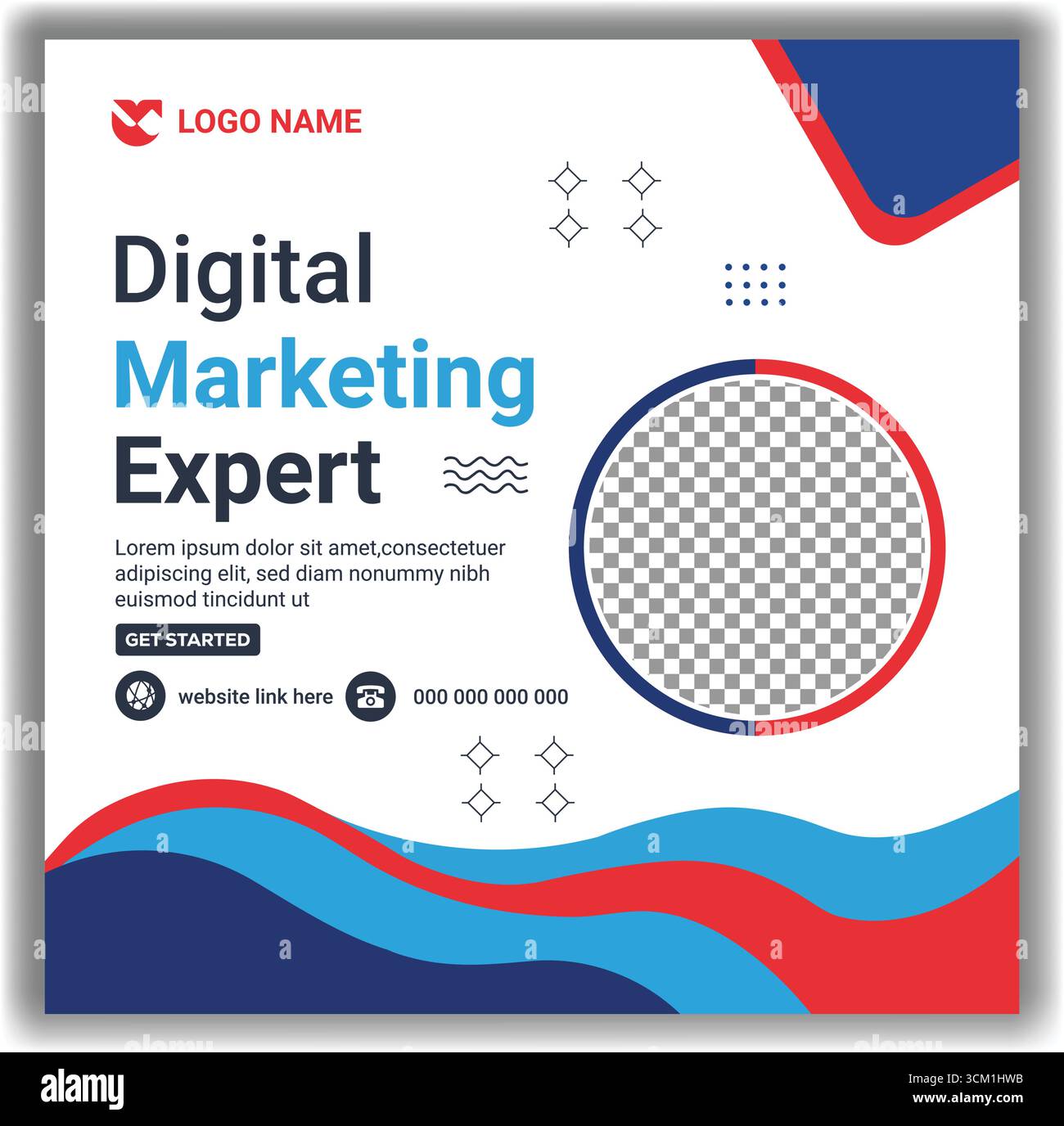 Stilvolle Digitale Agentur Social Media Banner Professionelle Business Promotion Post Vorlage Vektor Illustration Design Stock Vektor