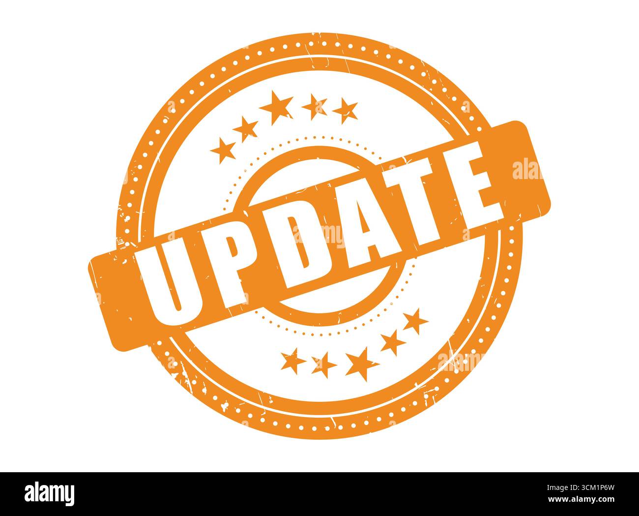 Eine aktualisierte Gummidichtung mit einem gepunkteten Kreis Stock Vektor