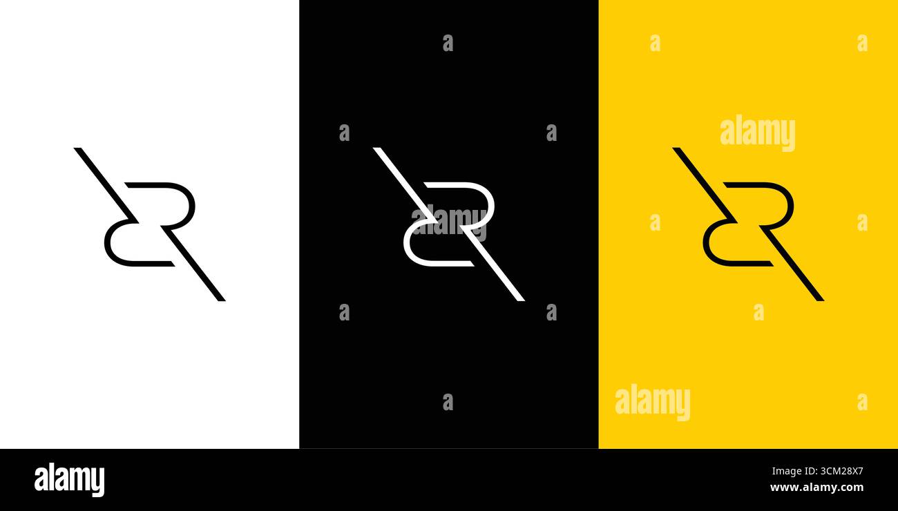 Einfaches und modernes RR-Initialen-Logo-Design Stock Vektor