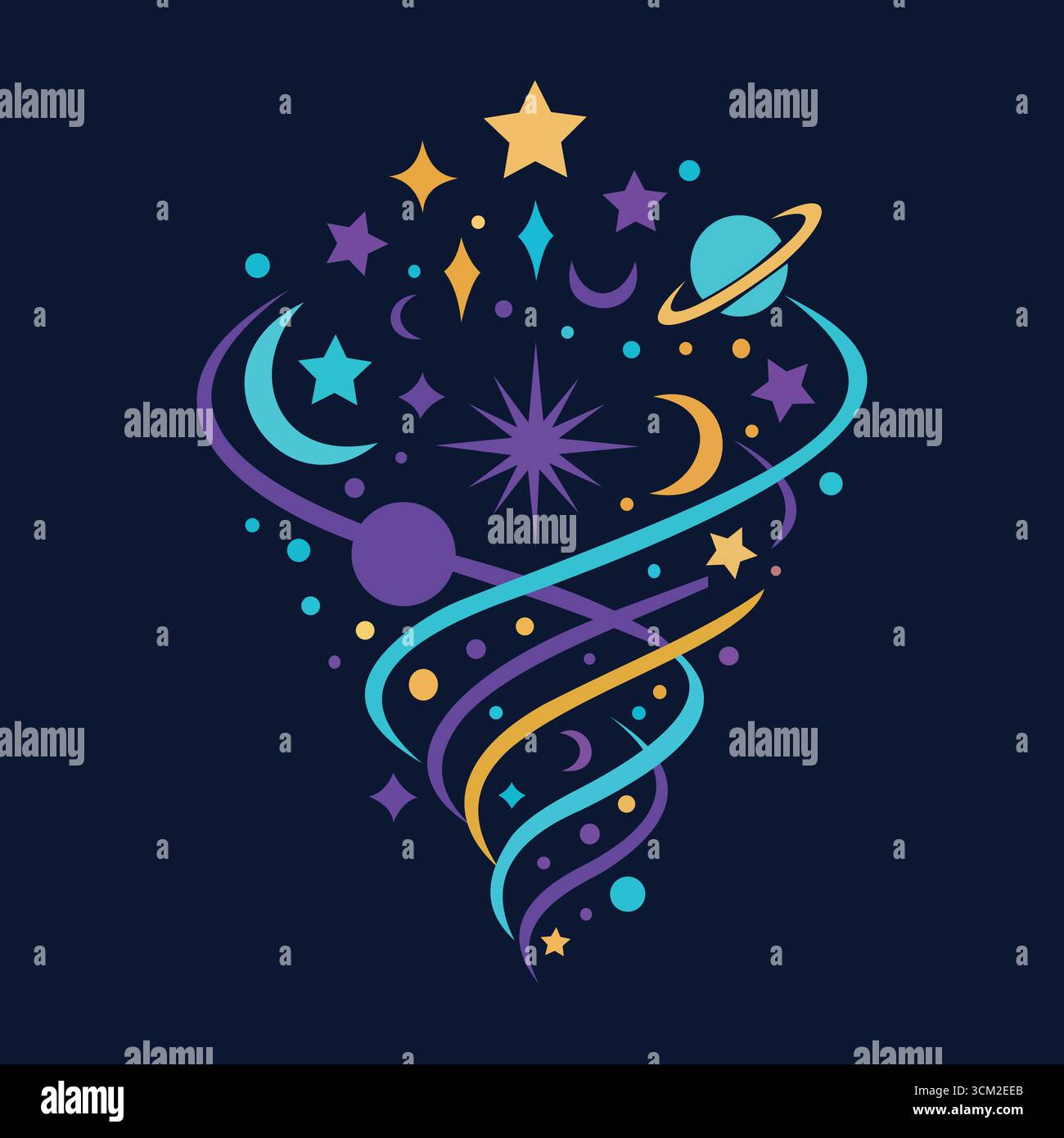 „Cosmic Creativity Logo Design“ Stock Vektor