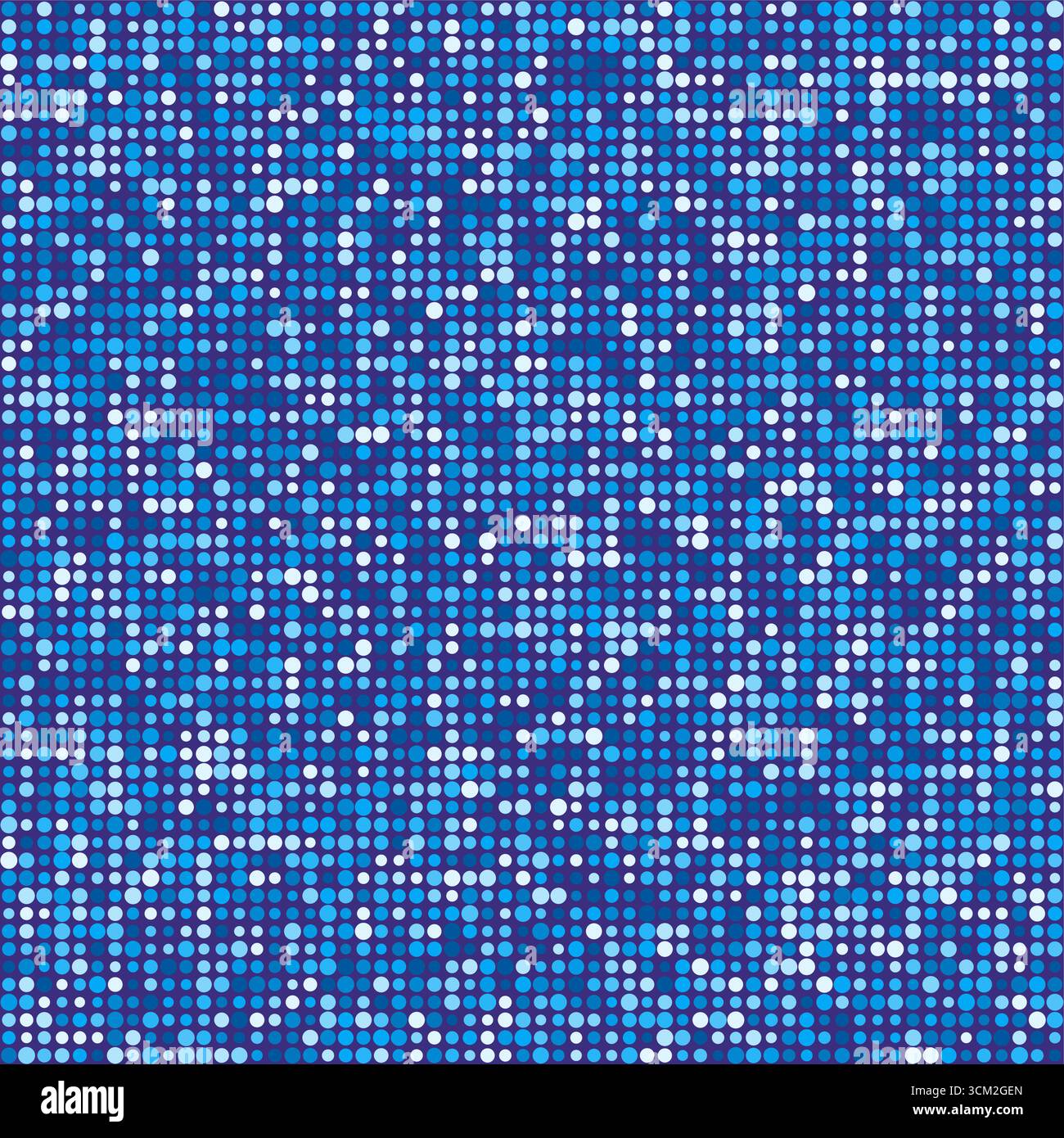 Hintergrund für geometrische Formen. Kreise in mehreren Farben. Blauer Verlauf mit dunklen und hellen Tönen. Ansprechende Vektordarstellung. Stock Vektor