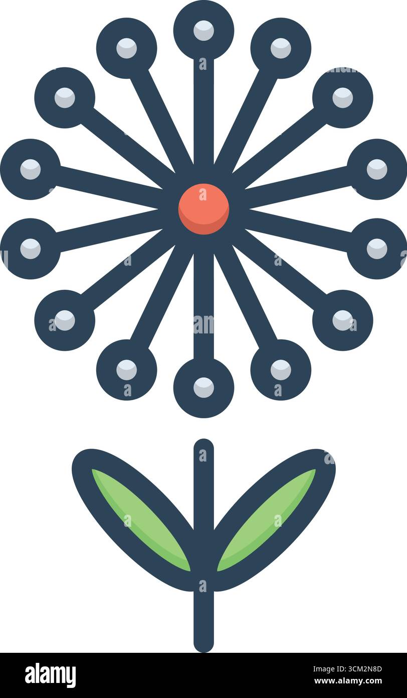 Symbol für berühre mich nicht, kitzle mich Pflanze Stock Vektor