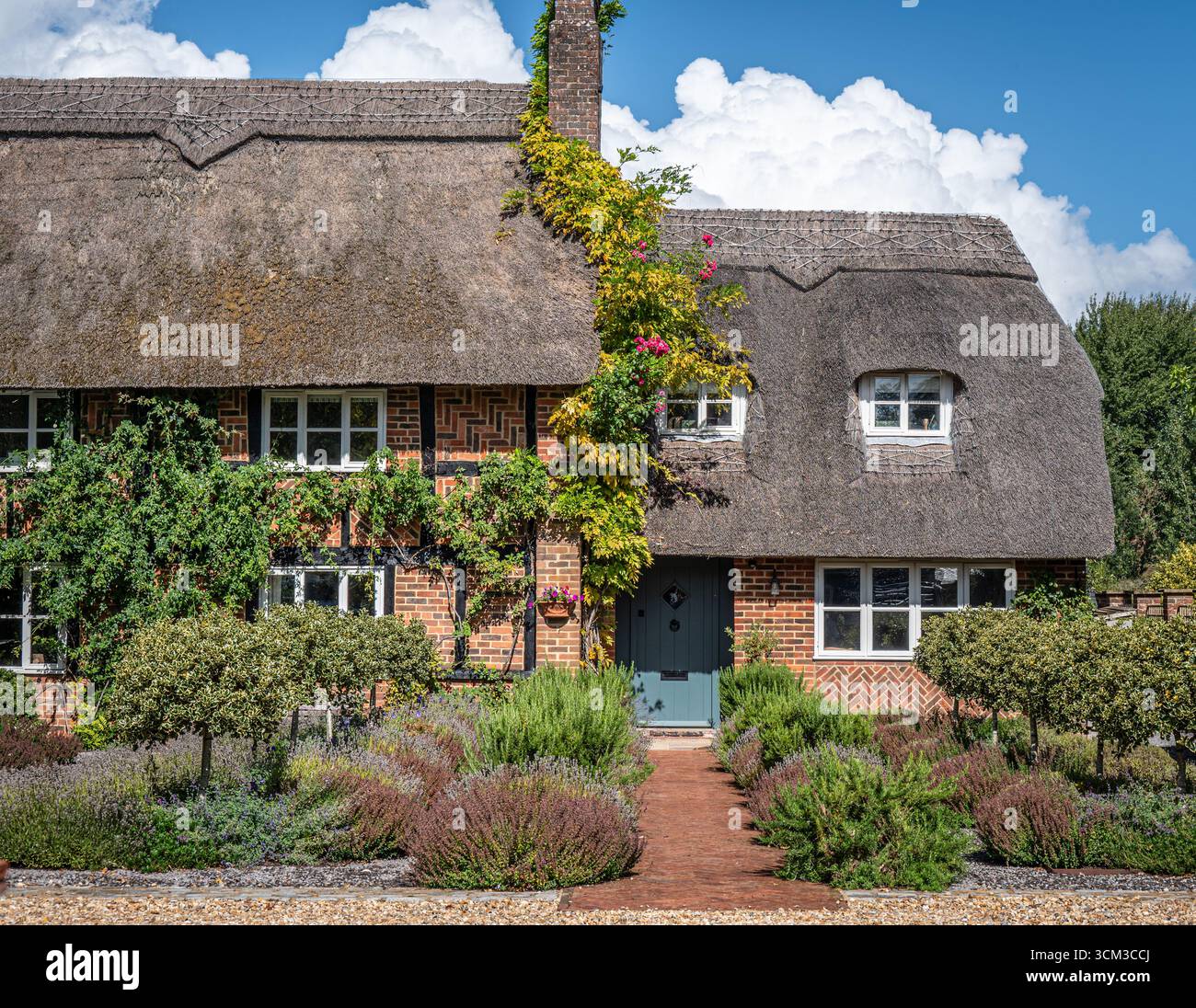 Ein traditionelles englisches Strohhaus. Stockfoto