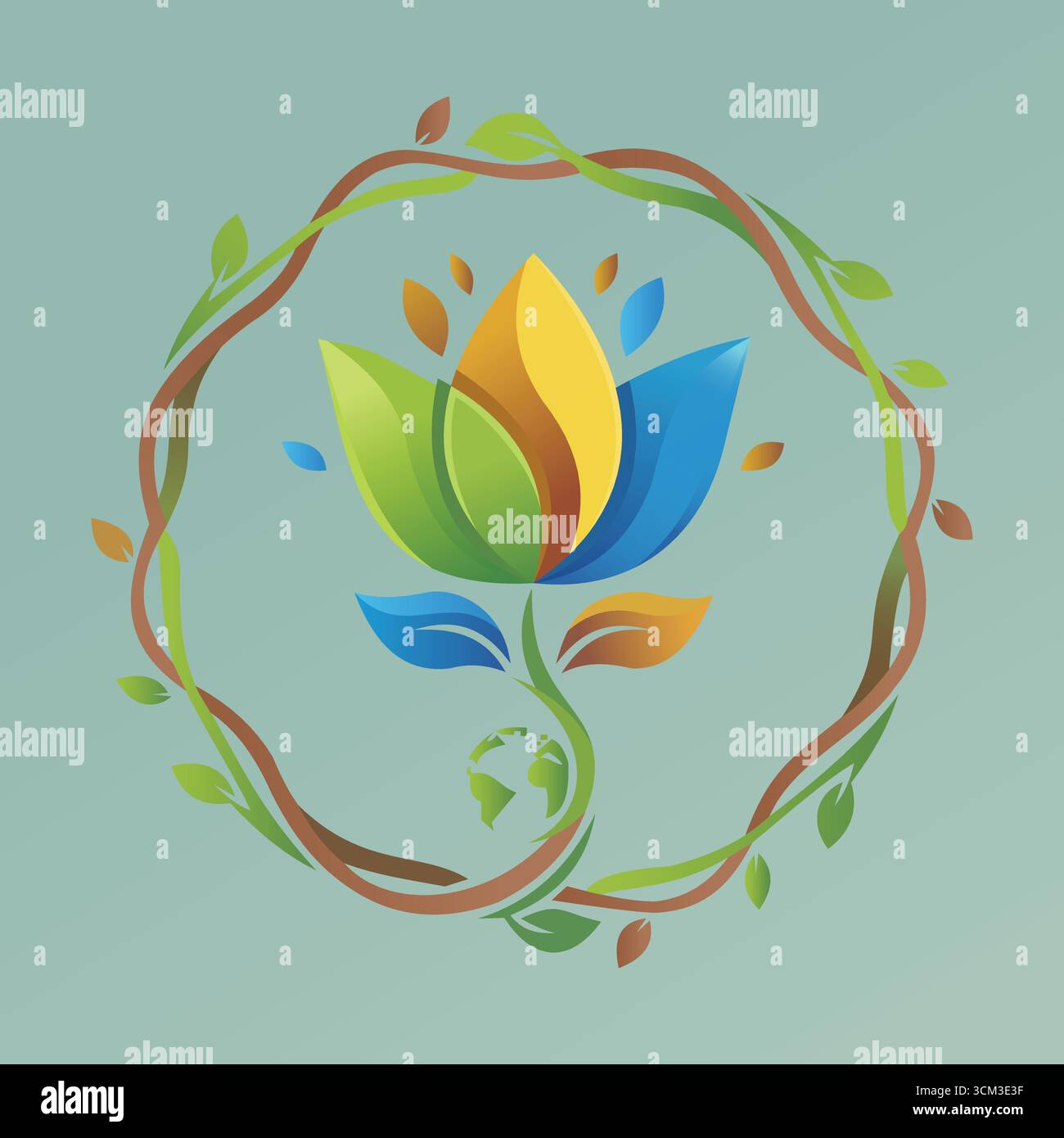 „Eco Harmony Logo Design“ Stock Vektor