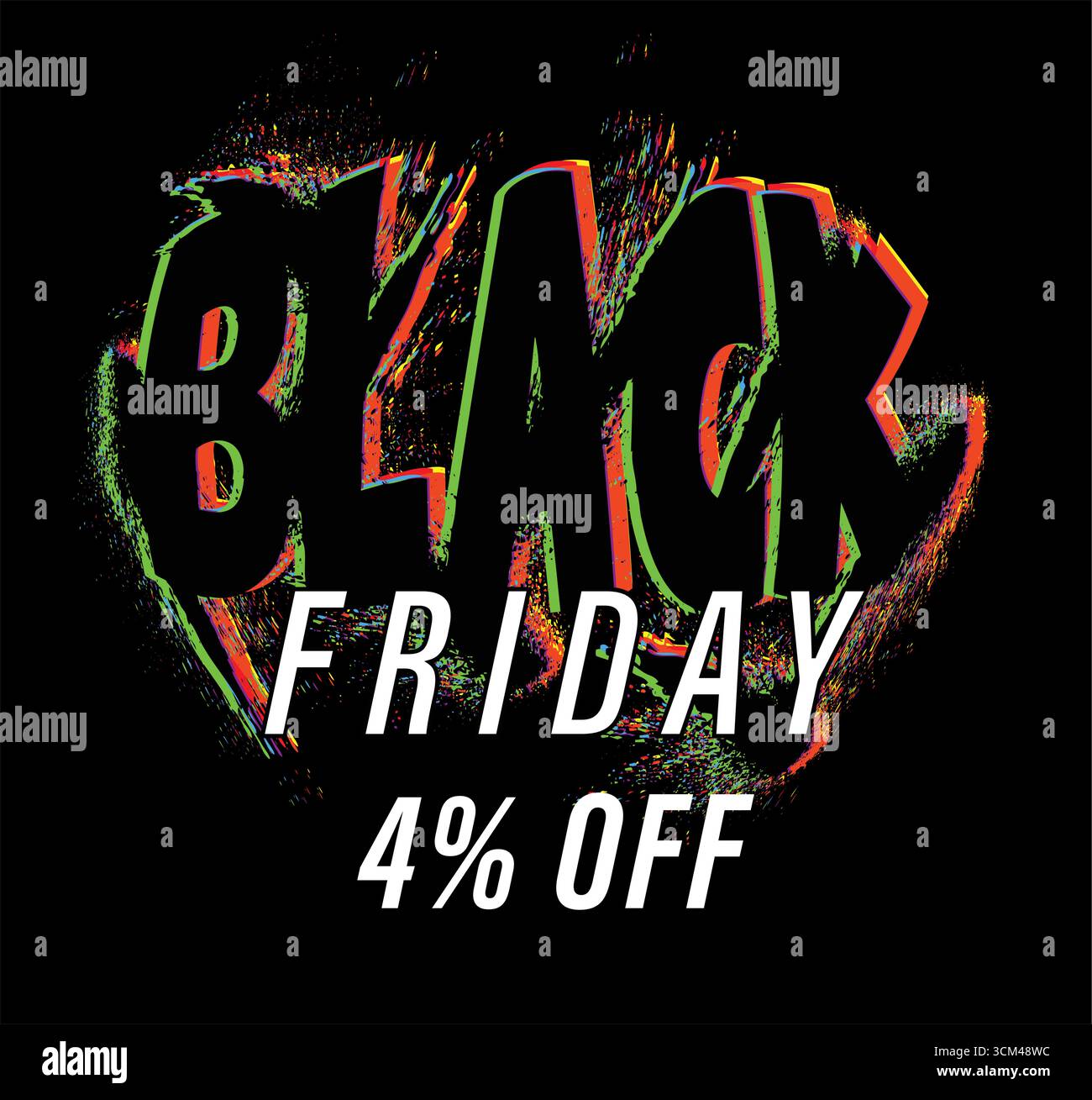 Black friday-Störungseffekt, der riesige Umsätze und Rabatte fördert Stock Vektor