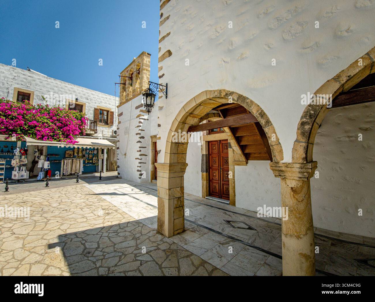 Kirche Agios Ioannis Prodromos, Skala, Patmos, Griechenland Stockfoto