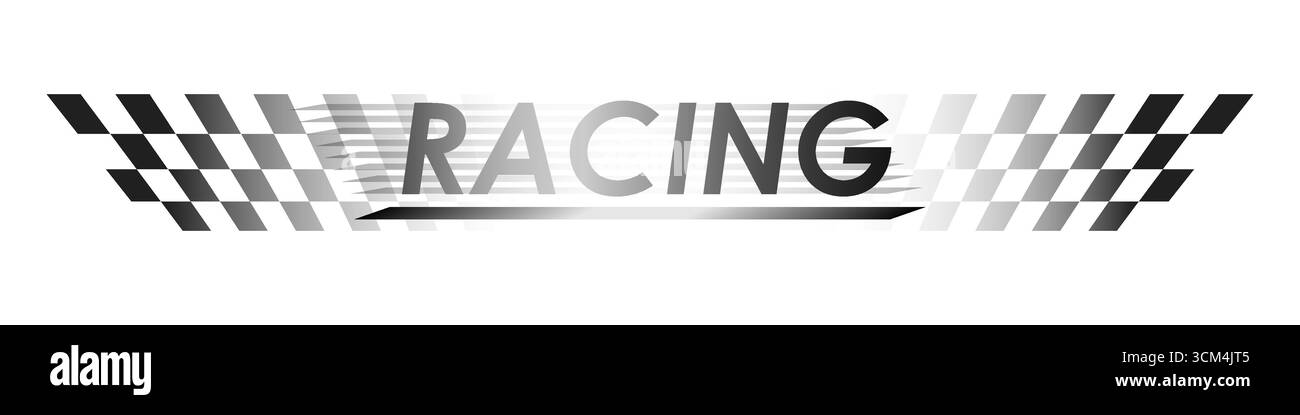 Hintergrund der Rennstrecke. Karomuster Für Rennen. Car Racing-Konzept. Vektorabbildung. Stock Vektor