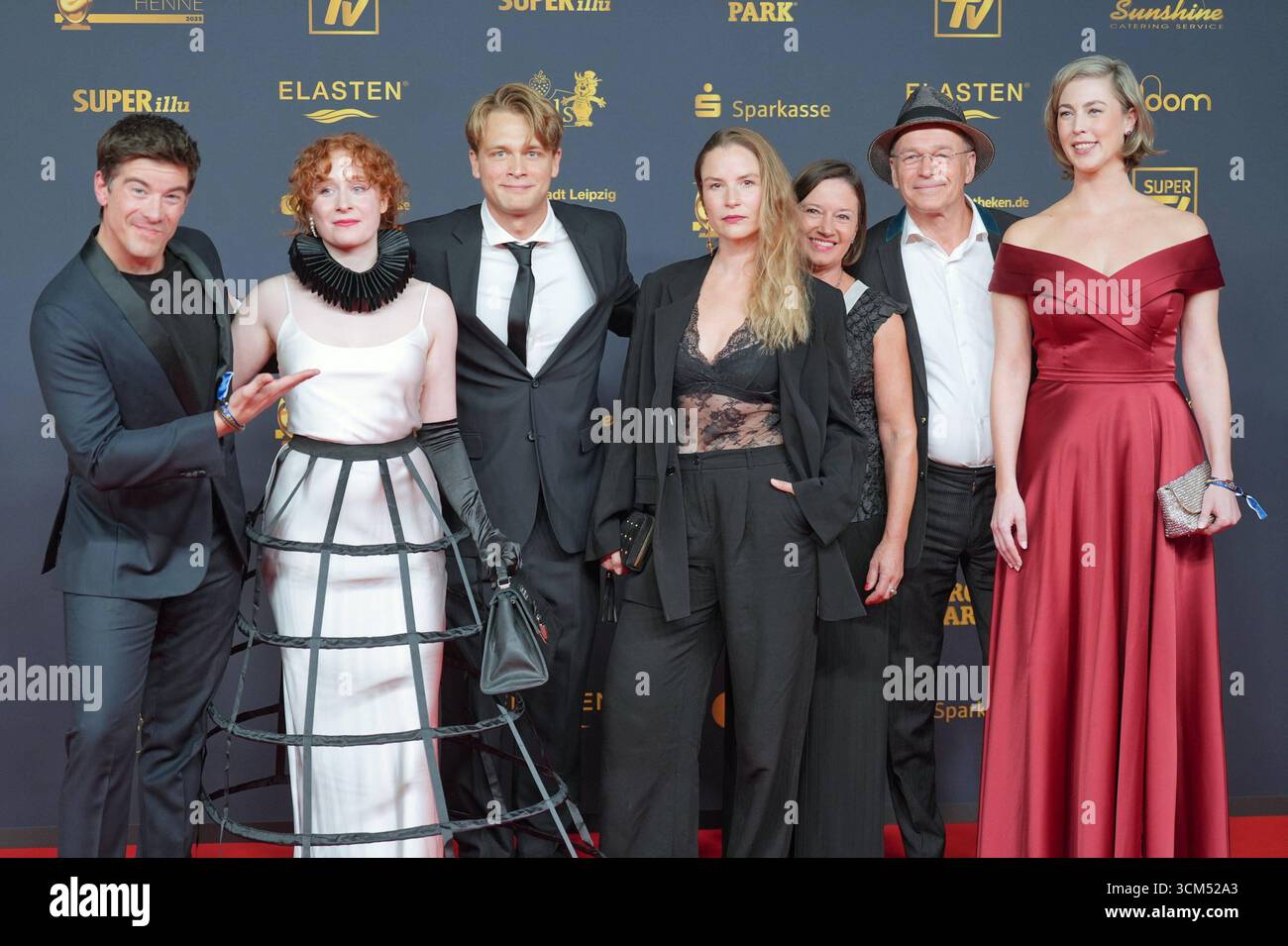 12.09.2025, Philipp Danne, Linda Kummer, Mirka Pigulla, Horst Günter Marx und Olivia Häntsch , zur Goldenen Henne 2025, Messe Leipzig, Berlin, Sachsen *** 12 09 2025, Philipp Danne, Linda Kummer, Mirka Pigulla, Horst Günter Marx und Olivia Häntsch , für das Goldene Hen 2025, Messe Leipzig, Berlin, Sachsen Stockfoto