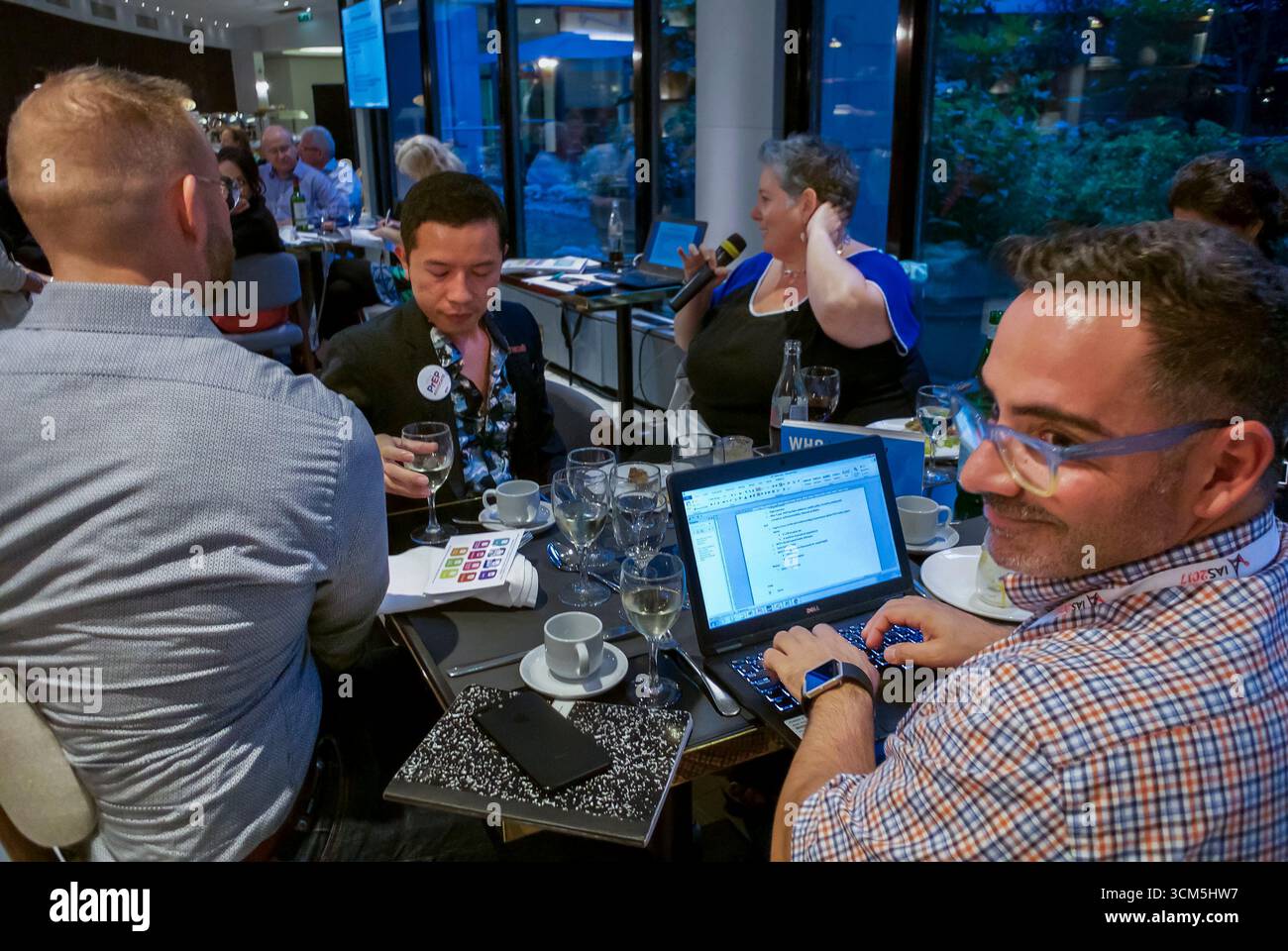 Paris, Frankreich, Group People, Health Professionals, IAS Meeting, WER startet das PREP Implementierungstool (Yannis Mameletis) Stockfoto