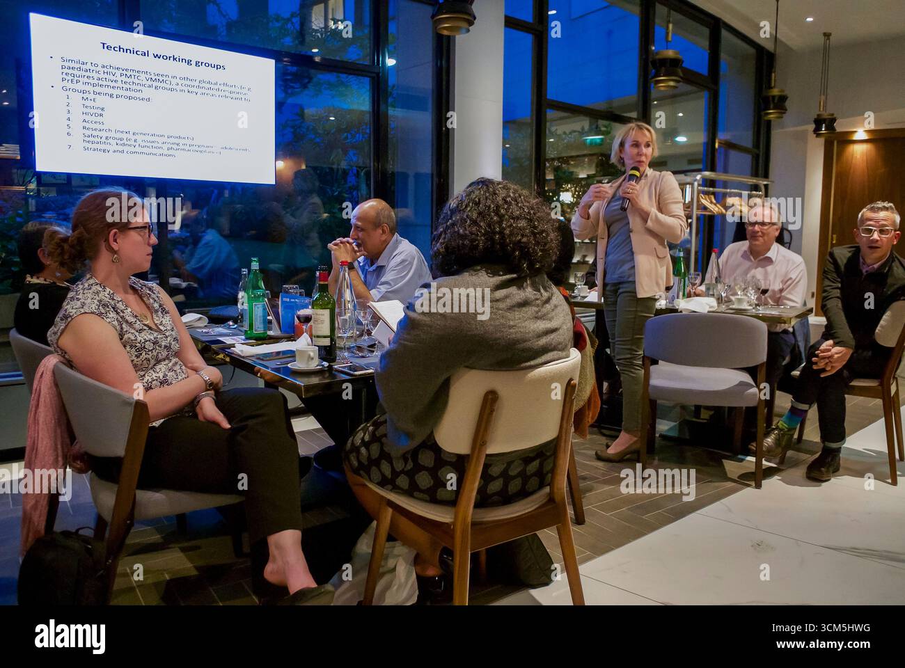 Paris, Frankreich, Group People, IAS Meeting, WHO launcht Prep Implementation Tool, WOMAN Speaking Stockfoto