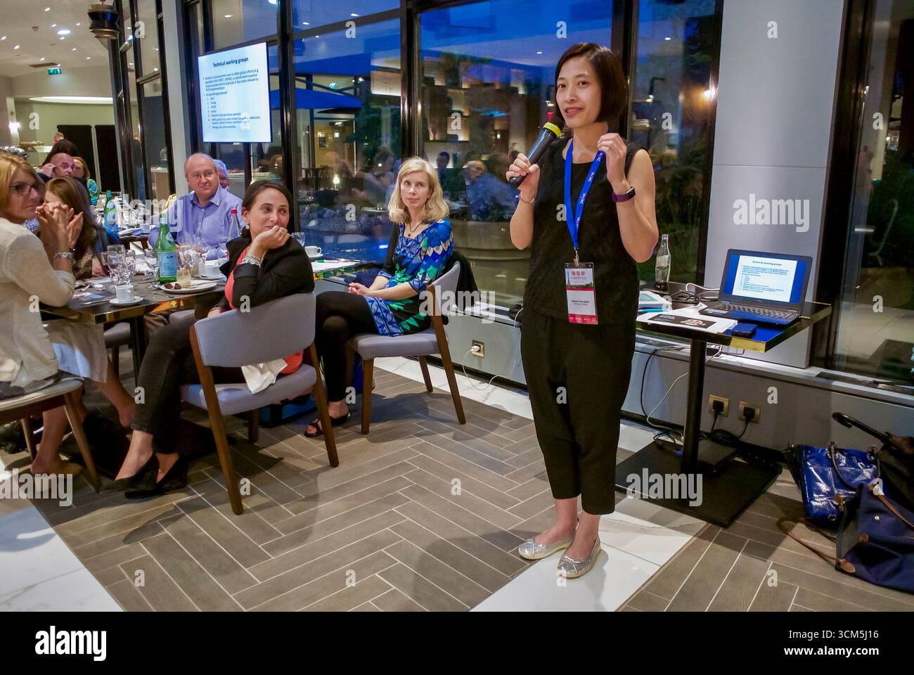 Paris, Frankreich, Group People, IAS Meeting, WHO startet PREP Implementation Tool, WHO Speaking, Thai AIDS NGO Stockfoto