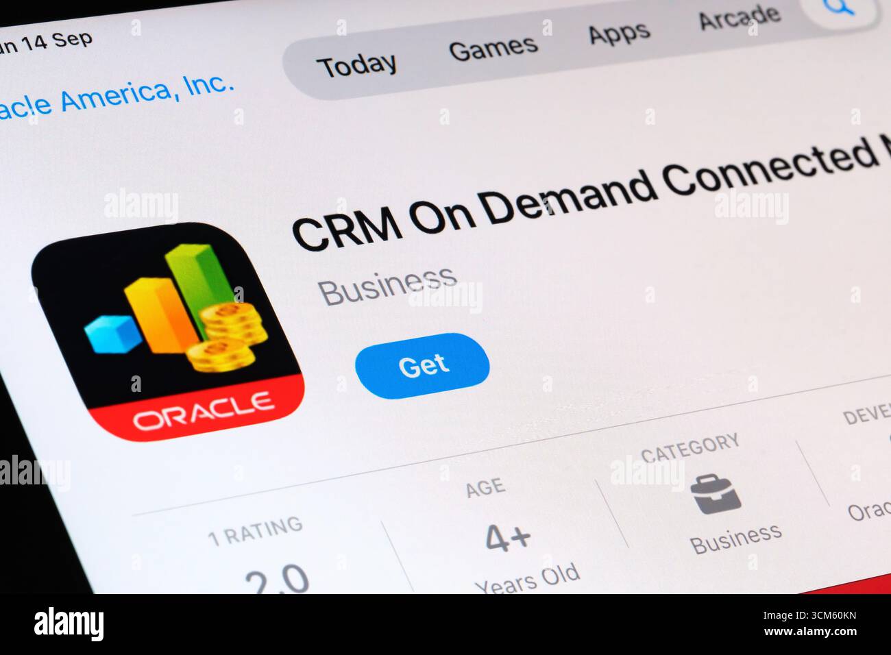 CRM On Demand Connected App Stockfoto