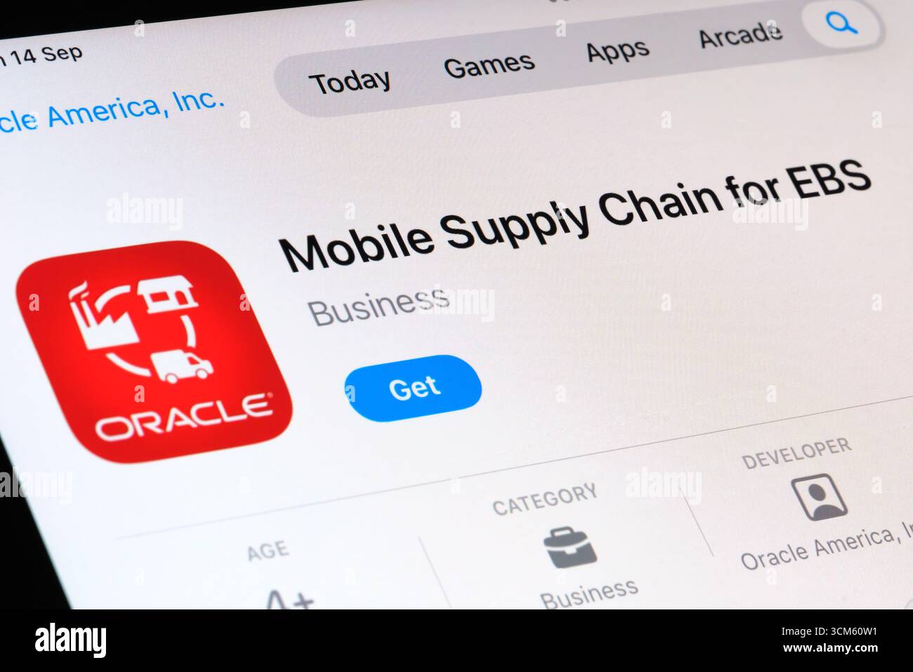 Mobile Supply Chain für EBS-App Stockfoto