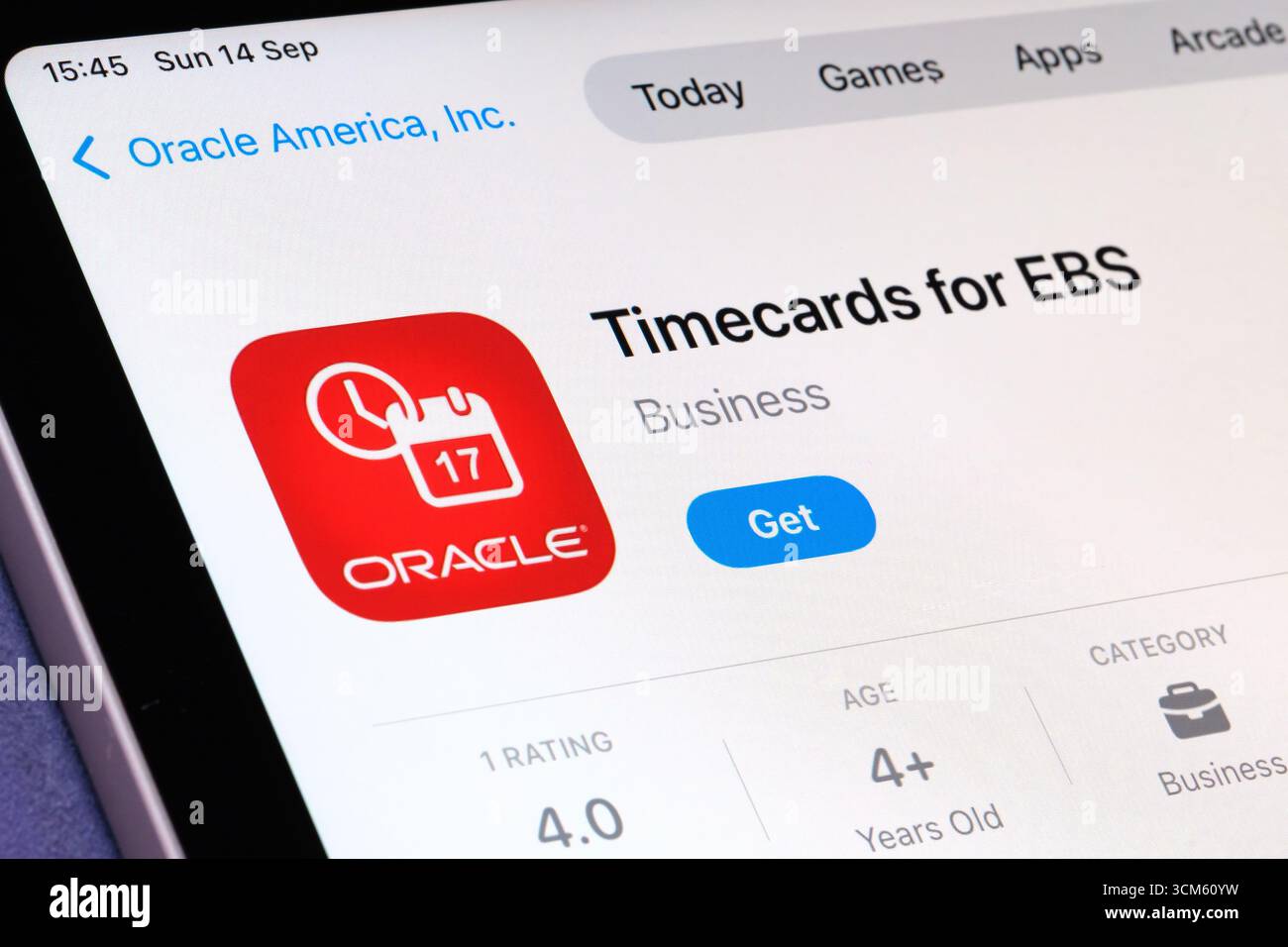 Stundennachweise für EBS-Logo Stockfoto