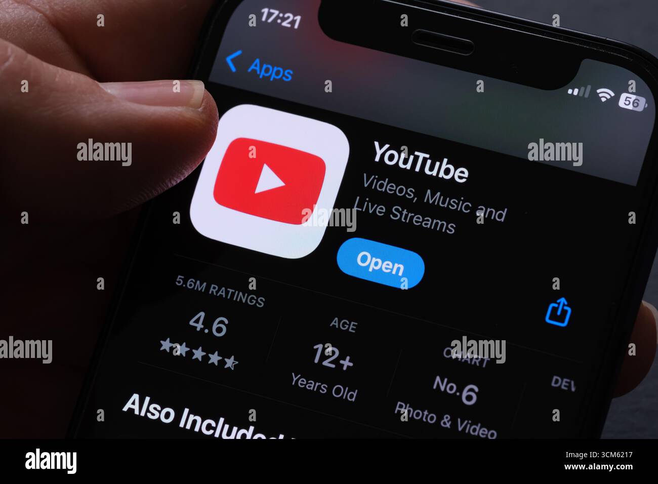 YouTube-App Stockfoto