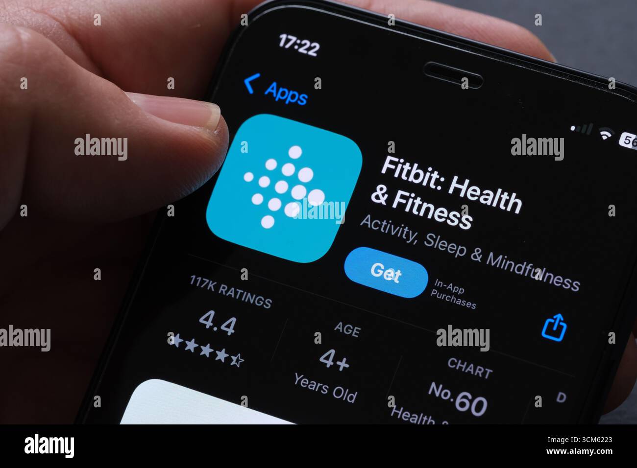 Gesundheits- und Fitness-App Stockfoto